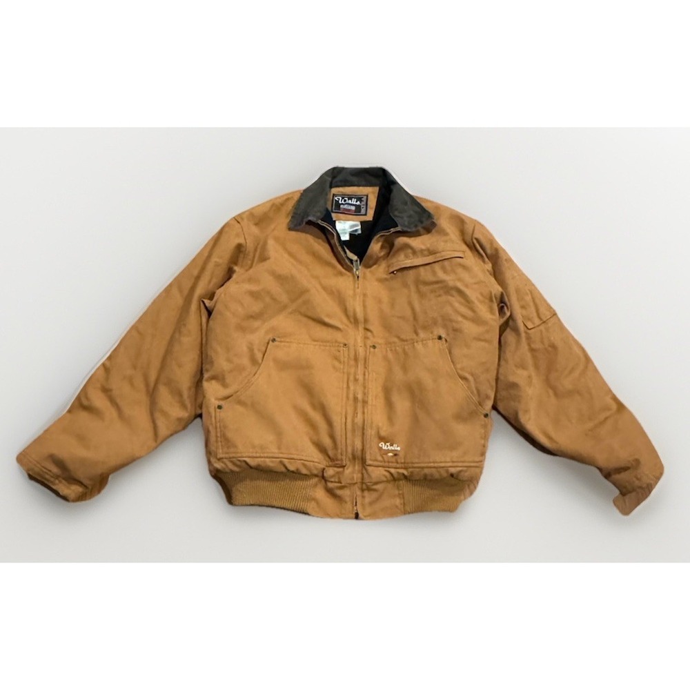 Walls Blizzard Pruf Detroit Jacket Men's Large Tall Brown Duck Canvas Insulated
